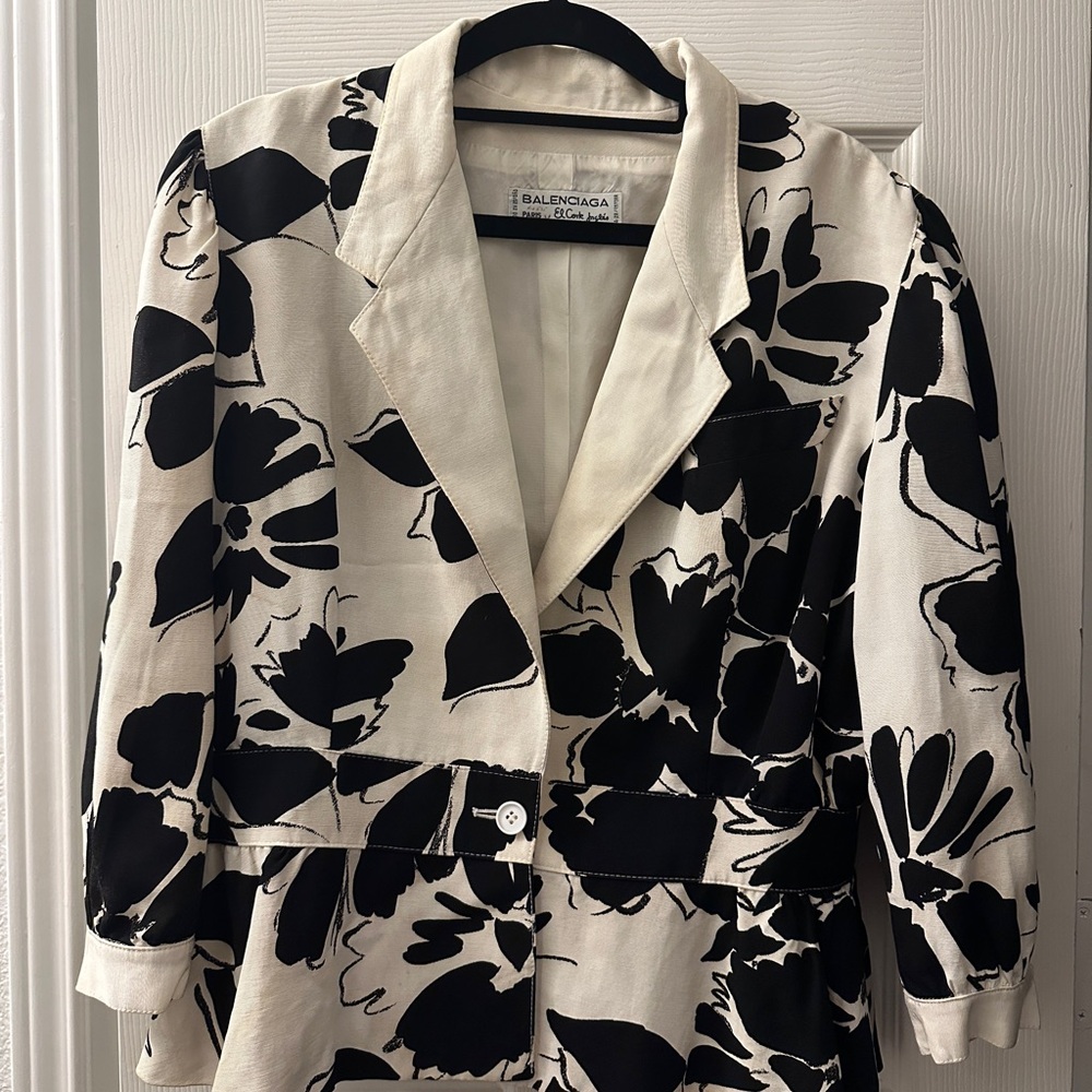 Vintage Balenciaga peplum floral jacket